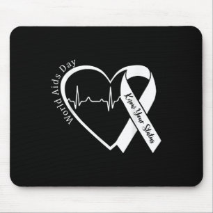 Aids Support Red Ribbon World Aids Day Hiv Aids Aw Mouse Mat