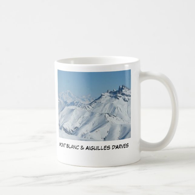 Aiguille d&apos;Arves &amp; Mt Blanc, Mr Neddo ... Coffee Mug (Right)