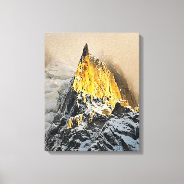 Aiguille des Deux Aigles Sunrise, Chamonix Canvas Print (Front)