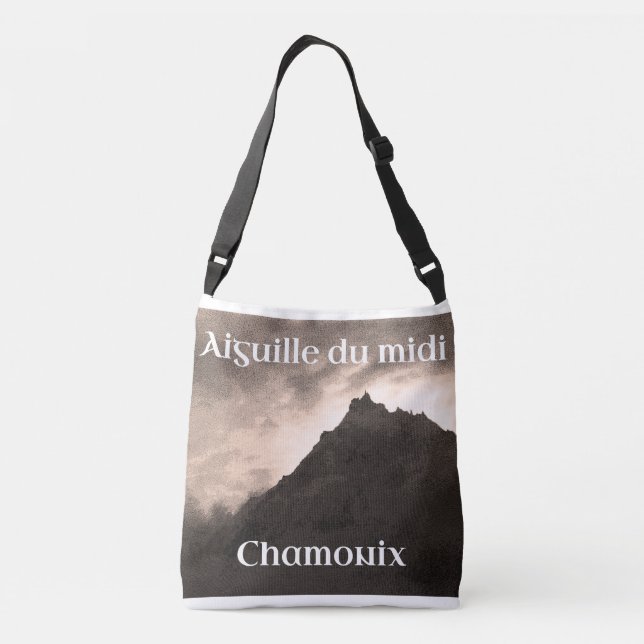 Aiguille du Midi, Mont Blanc Mountain Crossbody Bag (Back)