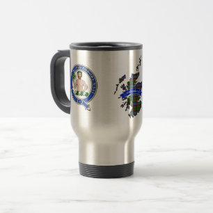 Aikenhead Clan Badge & Tartan Travel Mug