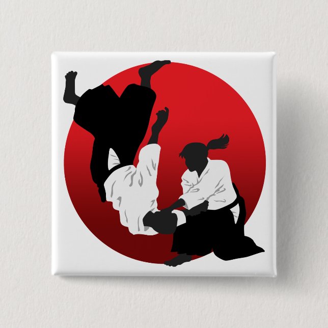 Aikido 15 Cm Square Badge (Front)
