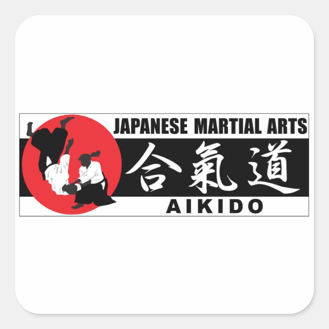 Aikido 2 square sticker (Front)