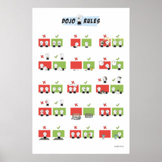 Aikido - Dojo Rules Poster