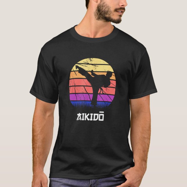 Aikido Figure Exercise Training T-Shirt (Front)