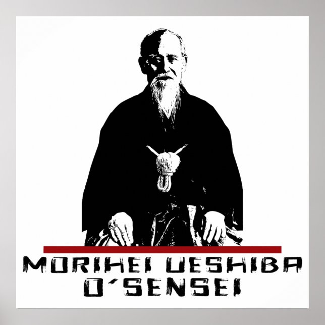 Aikido Morihei Ueshiba O'Sensei Poster (Front)