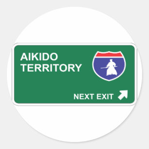 Aikido Next Exit Classic Round Sticker