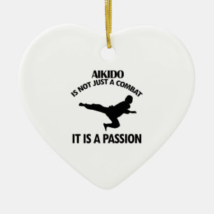 AIKIDO sports designs Ceramic Tree Decoration