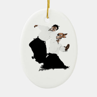 Aikido suwari ceramic tree decoration