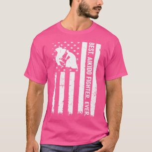 Aikido Us Flag Aikido Fighter Best Aikido Fighter T-Shirt