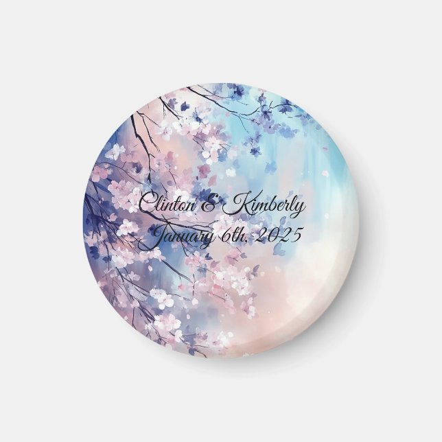 Aiko Customisable Wedding Keepsake - Save The Date Magnet (Front)