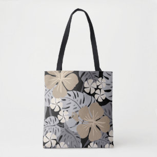 Ailani Hawaiian Hibiscus Tropical-Reversible Beach Tote Bag