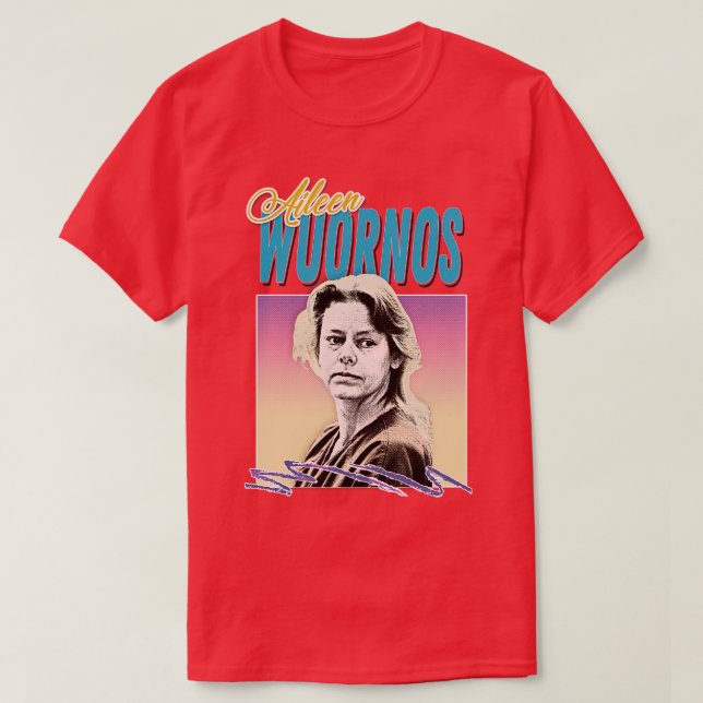 Aileen Wuornos Retro Aesthetic Design T-Shirt (Design Front)