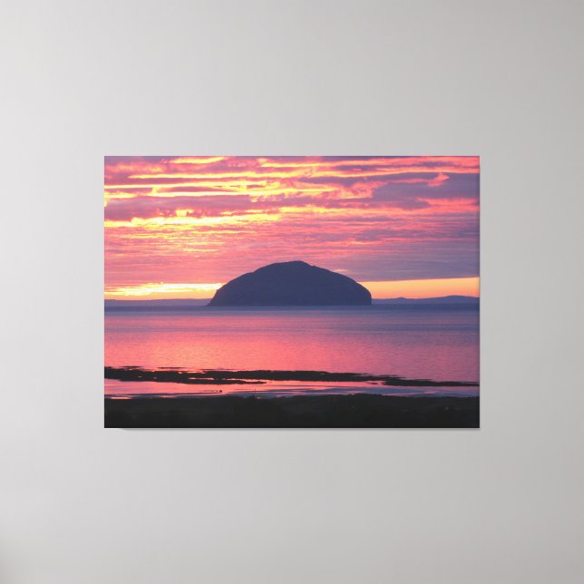 Ailsa Craig Sunset Canvas Print (Front)