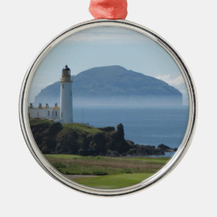 Ailsa Craig, Turnberry Lighthouse Metal Tree Decoration