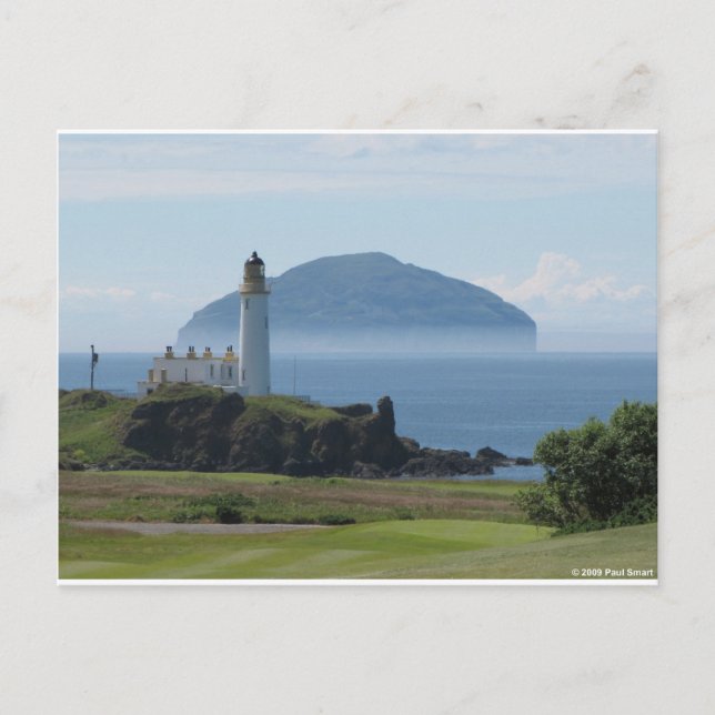 Ailsa Craig, Turnberry Lighthouse Postcard (Front)