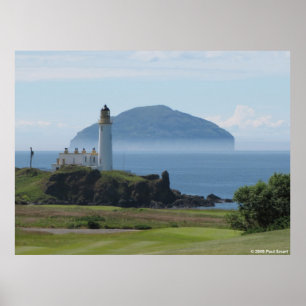 Ailsa Craig, Turnberry Lighthouse poster