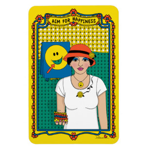 Aim For Happiness_B_4x6 Refrigerator Magnet