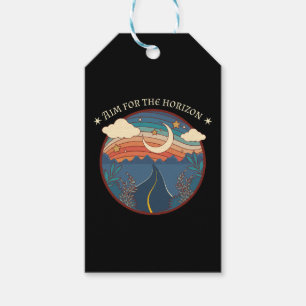 Aim for the horizon travel nature roadtrip gift tags