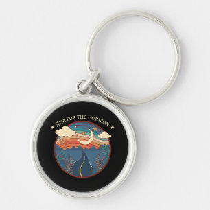 Aim for the horizon travel nature roadtrip key ring