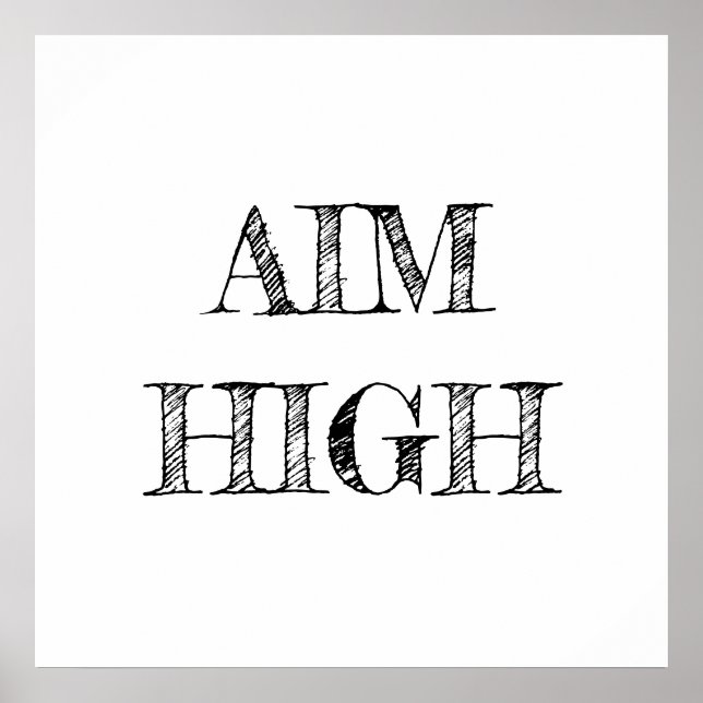 Aim High Minimalist Poster (Front)