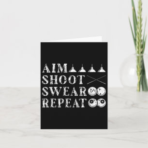 Aim Shoot Swear 8 Ball Pool Billiards Card