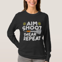 Aim Shoot Swear Repeat Darts Player Dartboard