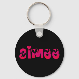 Aimee in Hearts Key Ring