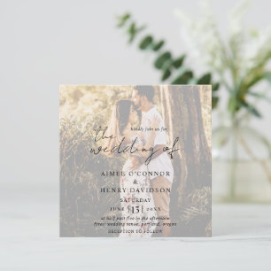 Aimee Rustic Script Modern Wedding Invitation