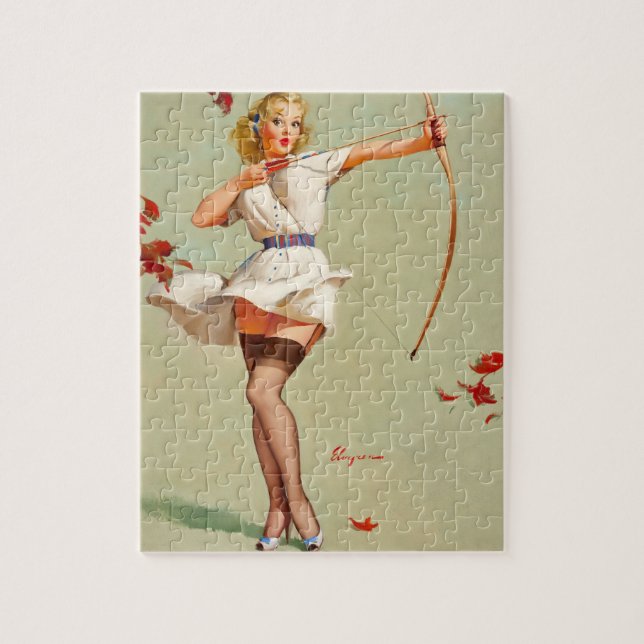 Aiming High Pin Up Art Jigsaw Puzzle (Vertical)