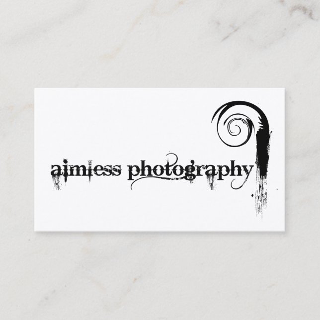 Aimless Photography Business Card (Front)