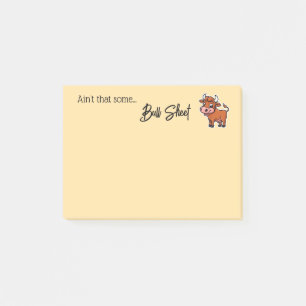 Ain’t That Some Bull Sheet Tan Snarky Funny Quote Post-it Notes