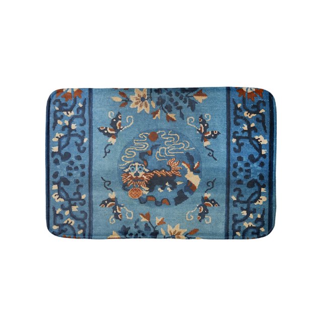 Aincent Chinese Deep Royal Blue  Bath Mat (Front)