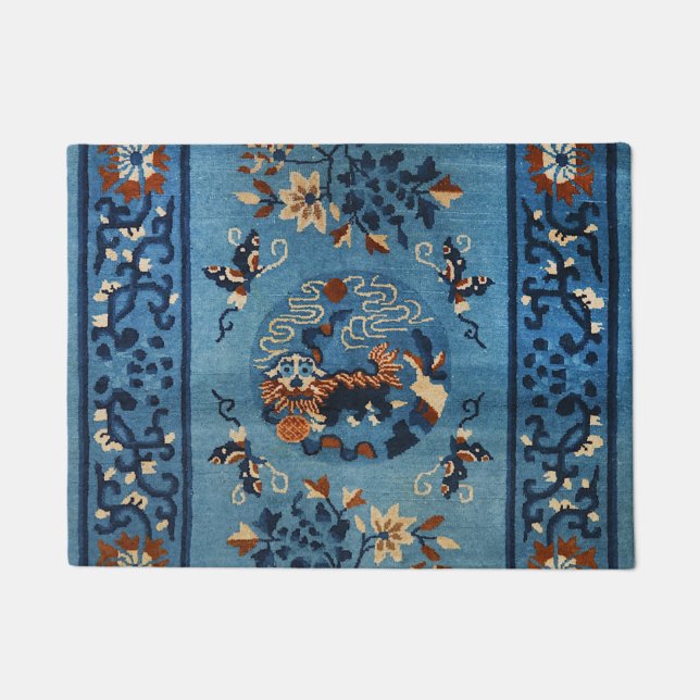 Aincent Chinese Deep Royal Blue  Doormat (Front)