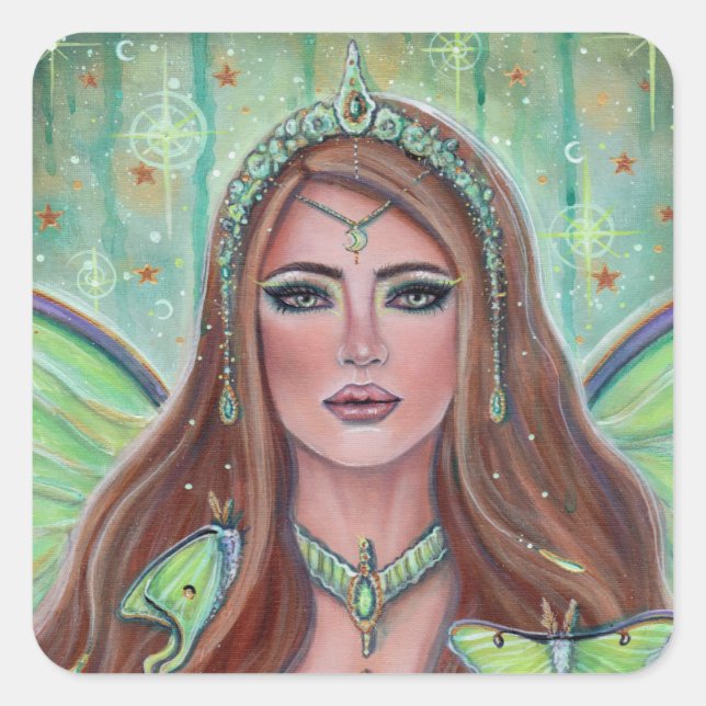 Aine Irish goddess fairy by Renee Lavoie Square Sticker (Front)