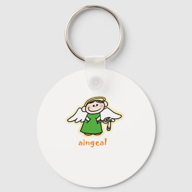 aingeal (little angel in Irish) Key Ring (Front)