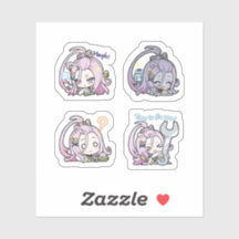 Aino Genshin Impact 4 Pack Sticker Sheet