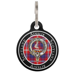 Ainslie Badge/Tartan Personalized People ID Tag