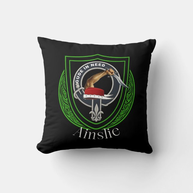 Ainslie Scottish Clan Crest Cushion (Front)
