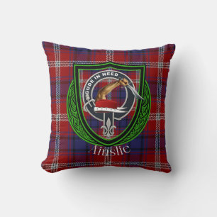 Ainslie Scottish Clan Tartan Crest Cushion