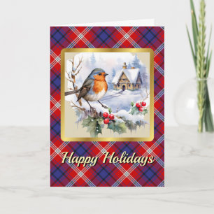 Ainslie Tartan w/Robin Personalised  Card