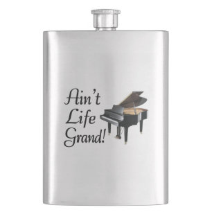Ain't Life Grand Piano Hip Flask