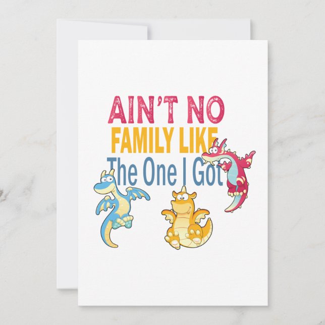 Ain't No Family Like The One I Got Thank You Card (Front)