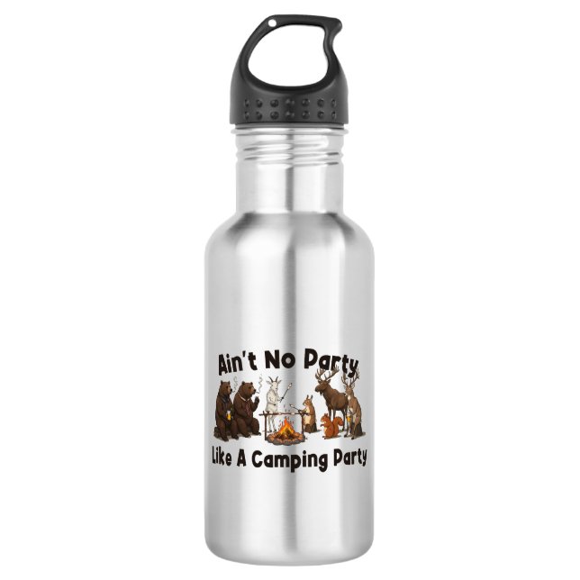 Ain't No Party Like A Camping Party 532 Ml Water Bottle (Front)
