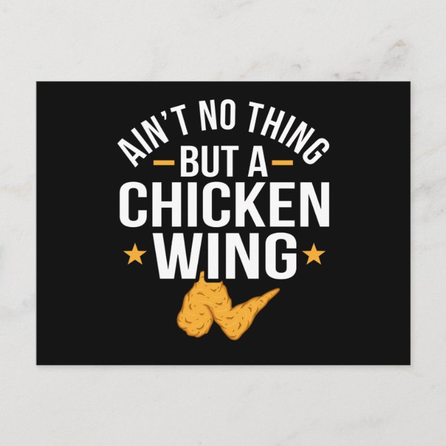 Ain't No Thing But A Chicken Wing Fun Fried Postcard (Front)