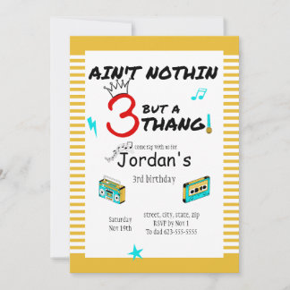 Ain't Nothin But A 3 Thang Invitation
