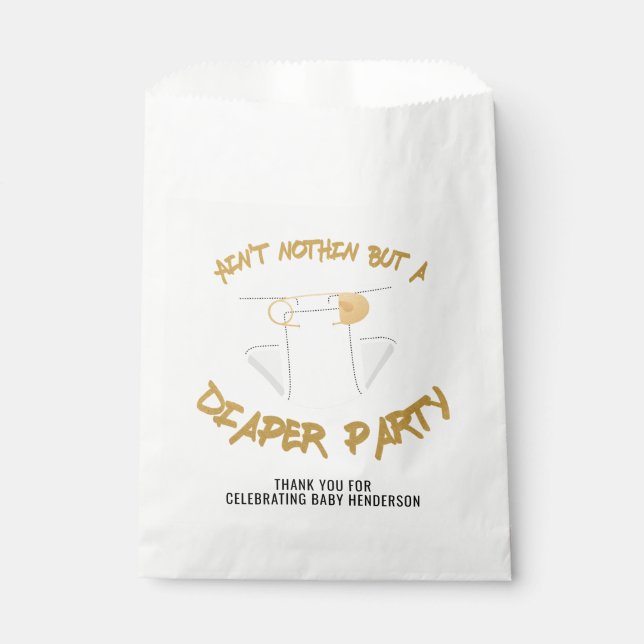 Ain't Nothin but a Diaper Party Hip Hop Party Favour Bags (Front)