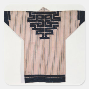 Ainu Coat, 19th century Square Sticker