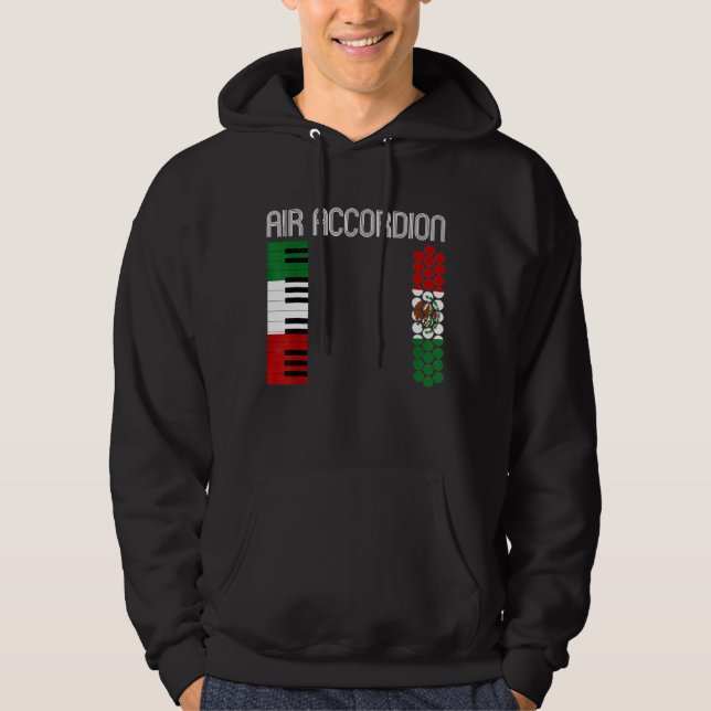 Air Accordion Music Novelty Hoodie (Front)
