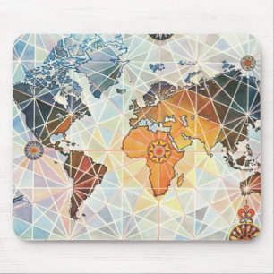 Air Afrique Map of the World Mouse Mat
